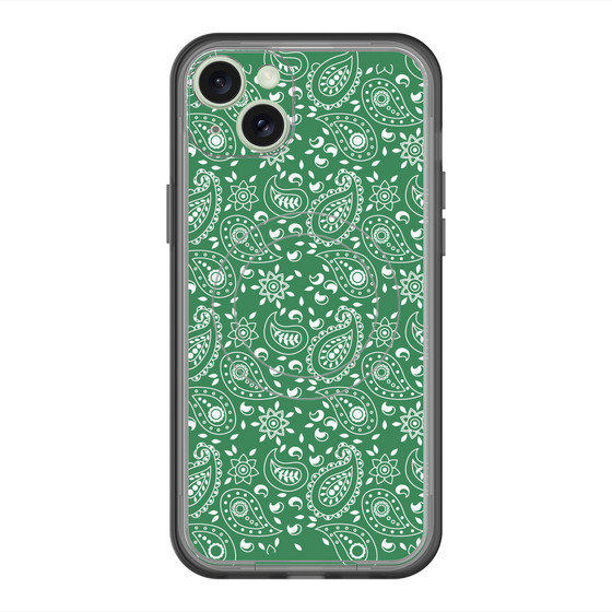 スリムプロテクションプレミアムケース with MagSafe［ ペイズリー - Green ］