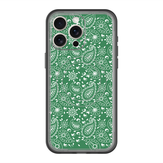 スリムプロテクションプレミアムケース with MagSafe［ ペイズリー - Green ］