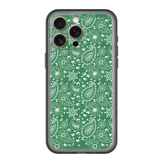 スリムプロテクションプレミアムケース with MagSafe［ ペイズリー - Green ］