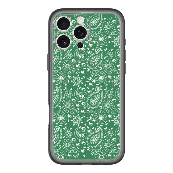 スリムプロテクションプレミアムケース with MagSafe［ ペイズリー - Green ］
