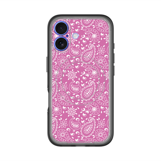 スリムプロテクションプレミアムケース with MagSafe［ ペイズリー - Pink ］