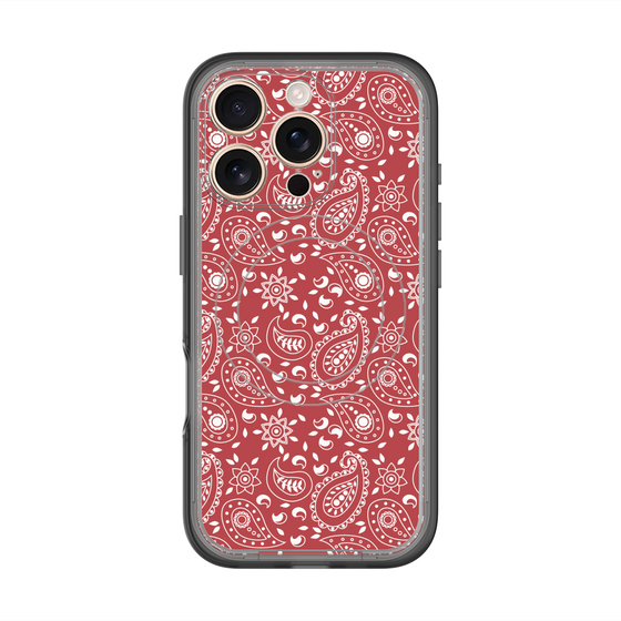 スリムプロテクションプレミアムケース with MagSafe［ ペイズリー - Red ］