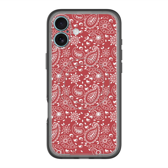 スリムプロテクションプレミアムケース with MagSafe［ ペイズリー - Red ］