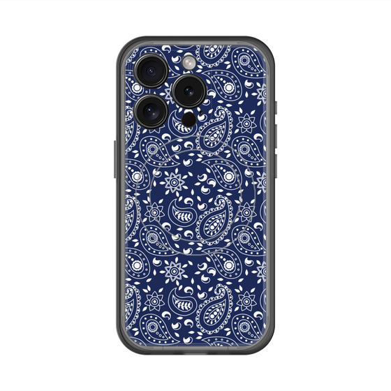 スリムプロテクションプレミアムケース with MagSafe［ ペイズリー - Blue ］