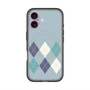 スリムプロテクションプレミアムケース with MagSafe［ Nordic Argyle - Blue ］