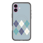スリムプロテクションプレミアムケース with MagSafe［ Nordic Argyle - Blue ］