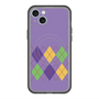 スリムプロテクションプレミアムケース with MagSafe［ Nordic Argyle - Purple ］