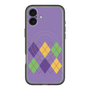 スリムプロテクションプレミアムケース with MagSafe［ Nordic Argyle - Purple ］