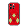 スリムプロテクションプレミアムケース with MagSafe［ Nordic Argyle - Red ］