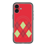 スリムプロテクションプレミアムケース with MagSafe［ Nordic Argyle - Red ］