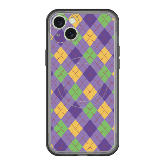 スリムプロテクションプレミアムケース with MagSafe［ Argyle - Purple ］