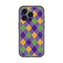 スリムプロテクションプレミアムケース with MagSafe［ Argyle - Purple ］