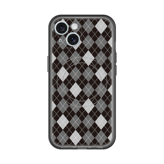スリムプロテクションプレミアムケース with MagSafe［ Argyle - Black ］