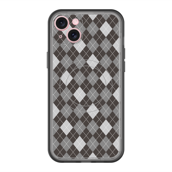 スリムプロテクションプレミアムケース with MagSafe［ Argyle - Black ］