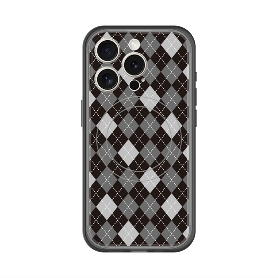 スリムプロテクションプレミアムケース with MagSafe［ Argyle - Black ］