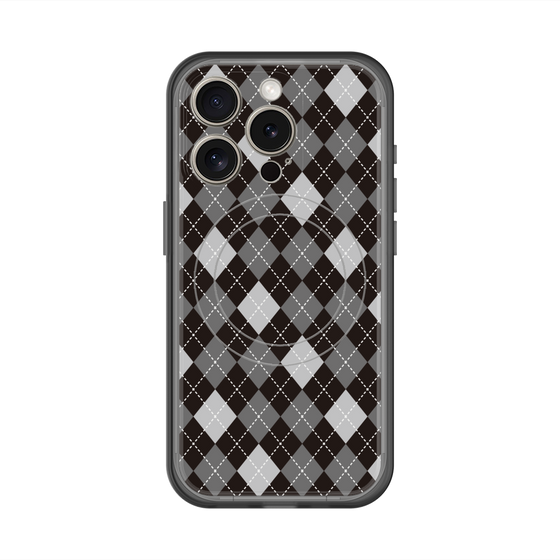 スリムプロテクションプレミアムケース with MagSafe［ Argyle - Black ］