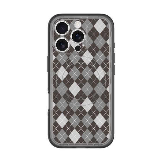 スリムプロテクションプレミアムケース with MagSafe［ Argyle - Black ］
