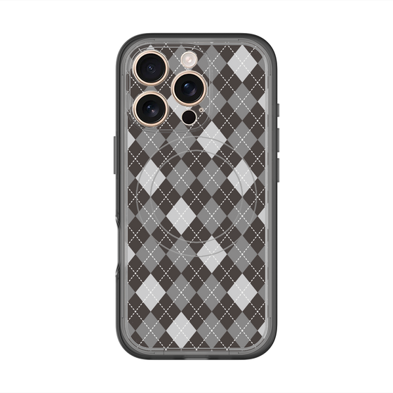 スリムプロテクションプレミアムケース with MagSafe［ Argyle - Black ］