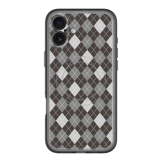スリムプロテクションプレミアムケース with MagSafe［ Argyle - Black ］