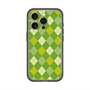 スリムプロテクションプレミアムケース with MagSafe［ Argyle - Green ］