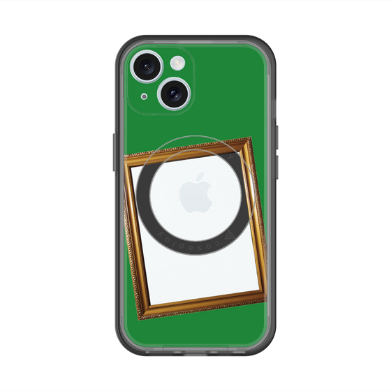 スリムプロテクションプレミアムケース with MagSafe［ Photo Frame - Green ］
