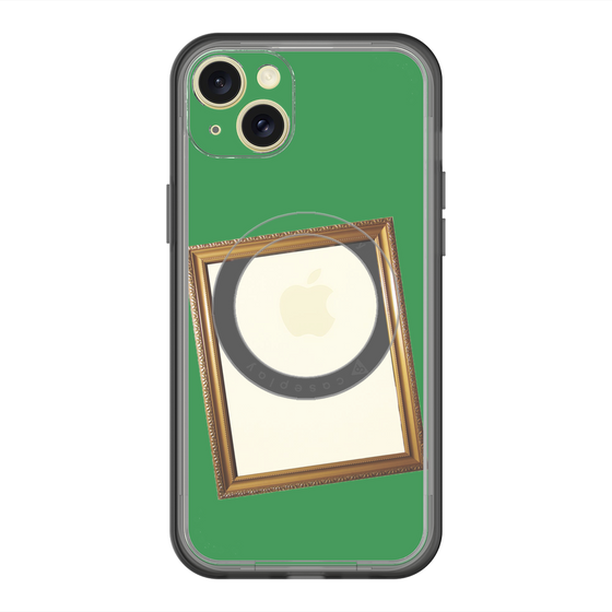 スリムプロテクションプレミアムケース with MagSafe［ Photo Frame - Green ］