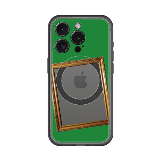 スリムプロテクションプレミアムケース with MagSafe［ Photo Frame - Green ］