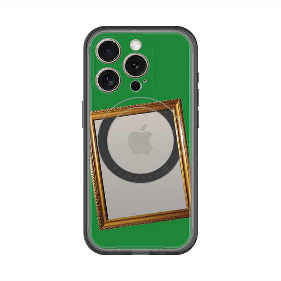 スリムプロテクションプレミアムケース with MagSafe［ Photo Frame - Green ］