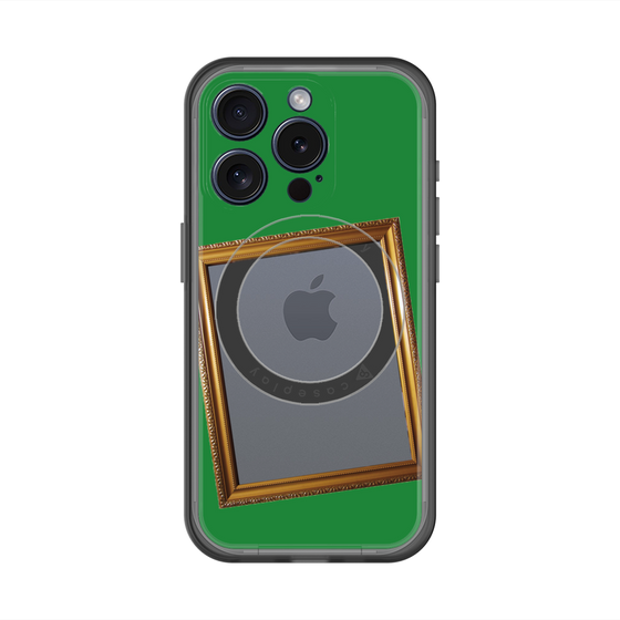 スリムプロテクションプレミアムケース with MagSafe［ Photo Frame - Green ］