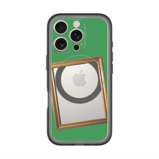 スリムプロテクションプレミアムケース with MagSafe［ Photo Frame - Green ］