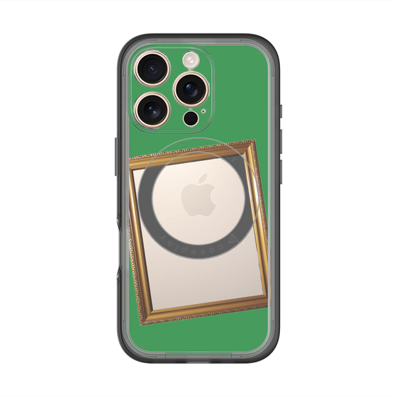 スリムプロテクションプレミアムケース with MagSafe［ Photo Frame - Green ］