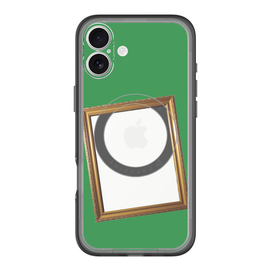 スリムプロテクションプレミアムケース with MagSafe［ Photo Frame - Green ］