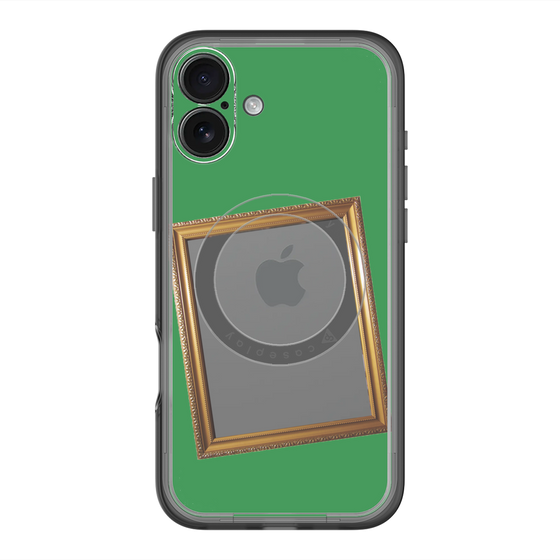 スリムプロテクションプレミアムケース with MagSafe［ Photo Frame - Green ］