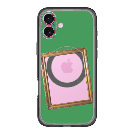 スリムプロテクションプレミアムケース with MagSafe［ Photo Frame - Green ］