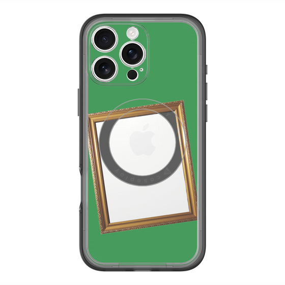 スリムプロテクションプレミアムケース with MagSafe［ Photo Frame - Green ］