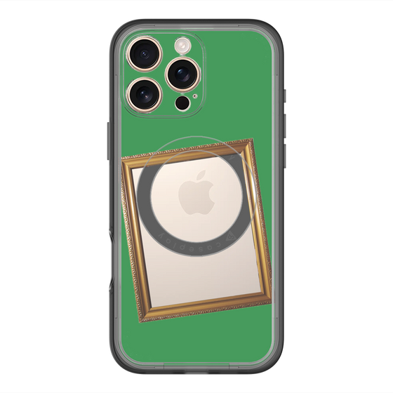 スリムプロテクションプレミアムケース with MagSafe［ Photo Frame - Green ］