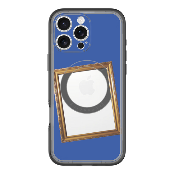 スリムプロテクションプレミアムケース with MagSafe［ Photo Frame - Blue ］