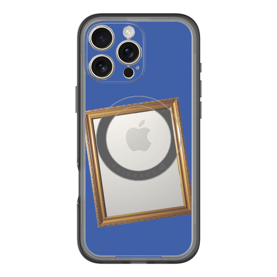 スリムプロテクションプレミアムケース with MagSafe［ Photo Frame - Blue ］