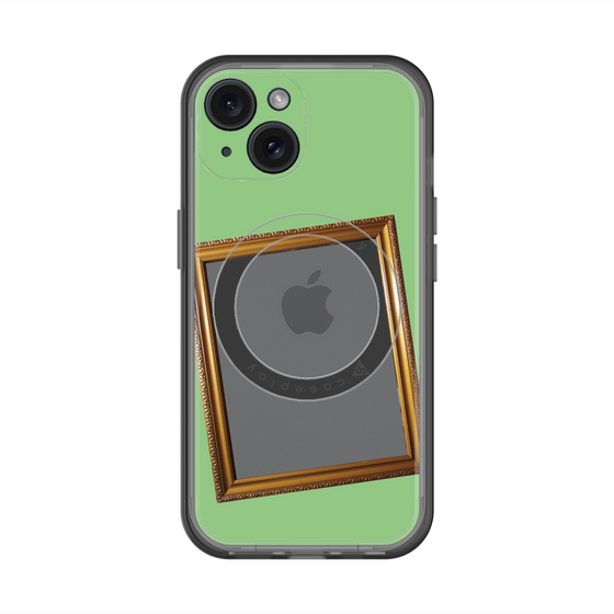スリムプロテクションプレミアムケース with MagSafe［ Photo Frame - Light Green ］