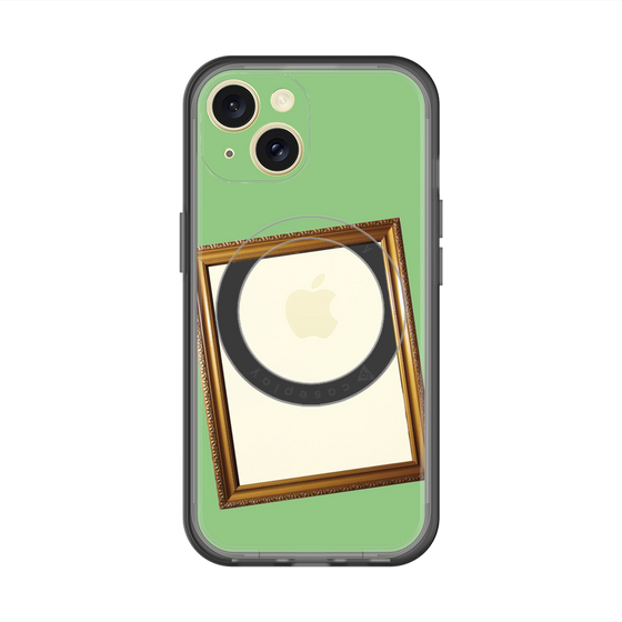 スリムプロテクションプレミアムケース with MagSafe［ Photo Frame - Light Green ］