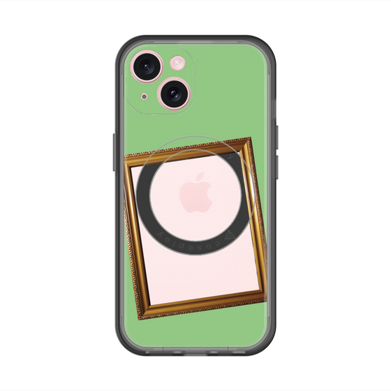 スリムプロテクションプレミアムケース with MagSafe［ Photo Frame - Light Green ］