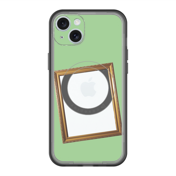 スリムプロテクションプレミアムケース with MagSafe［ Photo Frame - Light Green ］