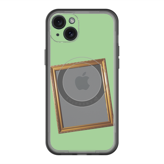 スリムプロテクションプレミアムケース with MagSafe［ Photo Frame - Light Green ］
