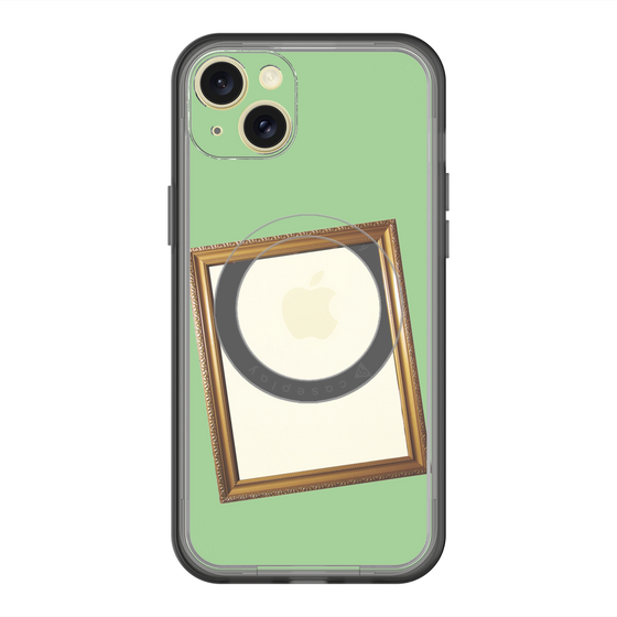 スリムプロテクションプレミアムケース with MagSafe［ Photo Frame - Light Green ］