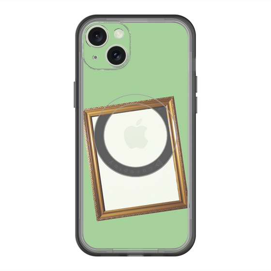 スリムプロテクションプレミアムケース with MagSafe［ Photo Frame - Light Green ］