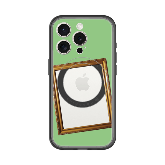 スリムプロテクションプレミアムケース with MagSafe［ Photo Frame - Light Green ］