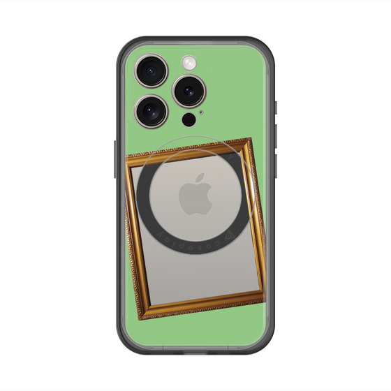 スリムプロテクションプレミアムケース with MagSafe［ Photo Frame - Light Green ］