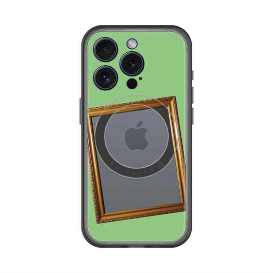 スリムプロテクションプレミアムケース with MagSafe［ Photo Frame - Light Green ］