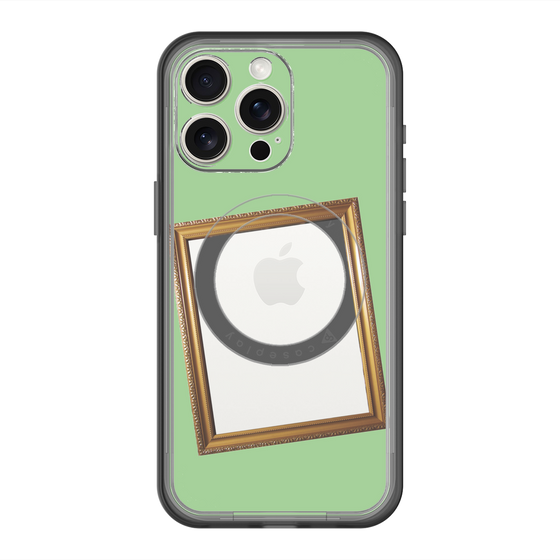 スリムプロテクションプレミアムケース with MagSafe［ Photo Frame - Light Green ］