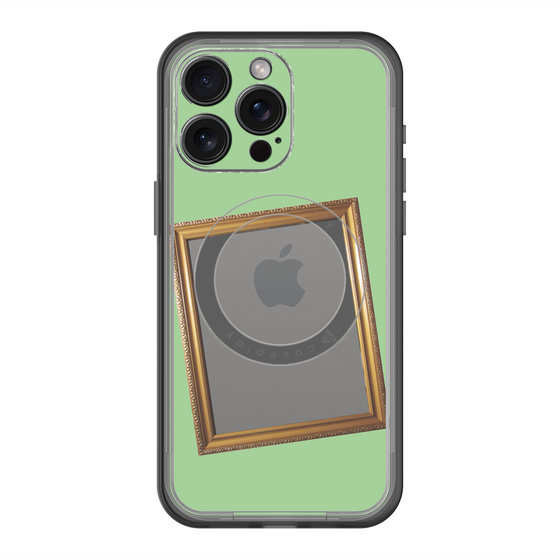 スリムプロテクションプレミアムケース with MagSafe［ Photo Frame - Light Green ］